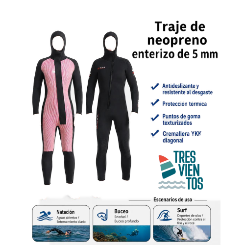 Traje Neoprene Largo ZYHG 5mm Manta Termica Pecho y espalda L - XL -XXL (02528) Local