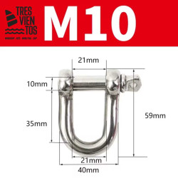 Grillete Tipo D 640Kg M10 Acero (02492) Local